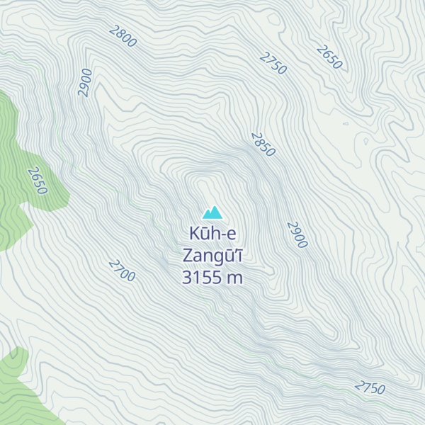 Map of Kūh-e Zangū’ī