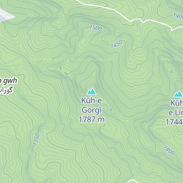 Map of Kūh-e Gorgī