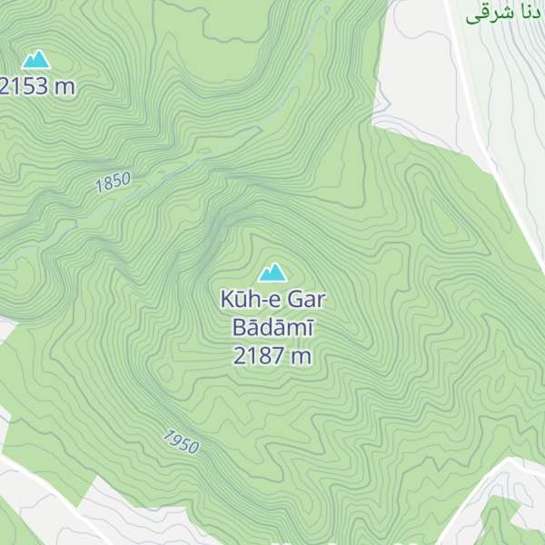 Map of Kūh-e Gar Bādāmī