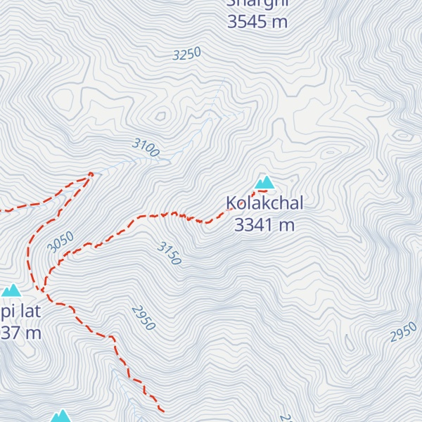 Map of قله فرعی کلکچال