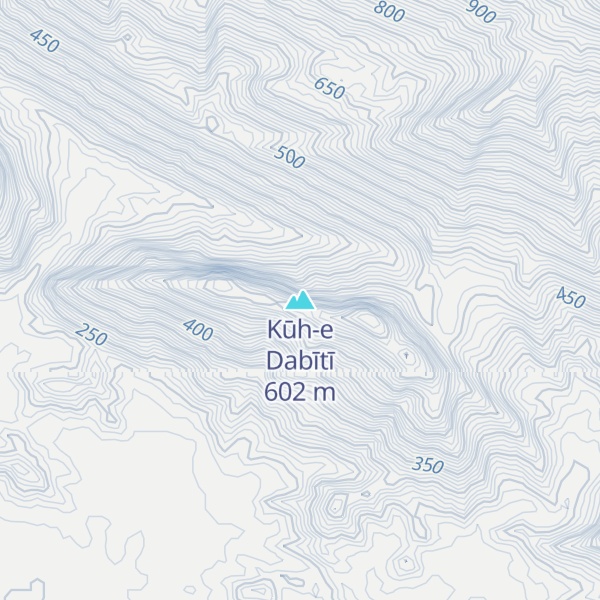 Map of Kūh-e Dabītī