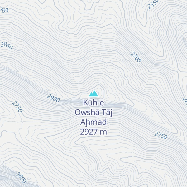 Map of Kūh-e Owshā Tāj Aḩmad