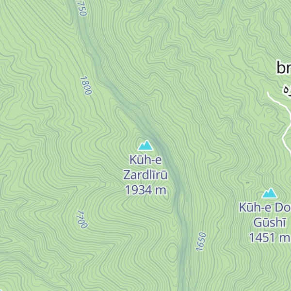 Map of Kūh-e Zardlīrū