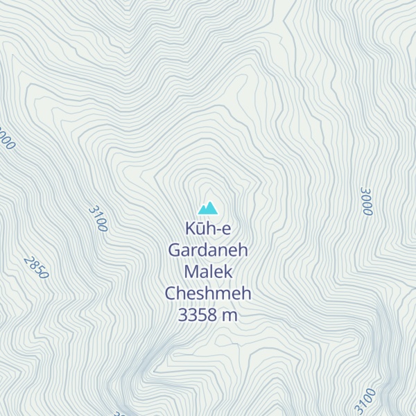Map of Kūh-e Gardaneh Malek Cheshmeh