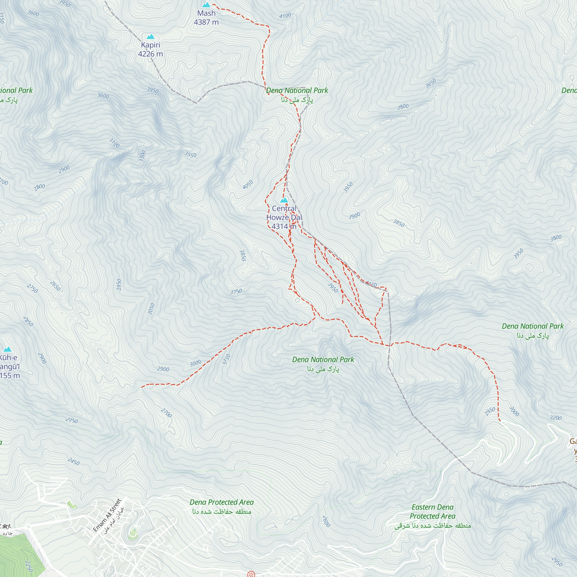 Cheshmeh Pouneh Hut map