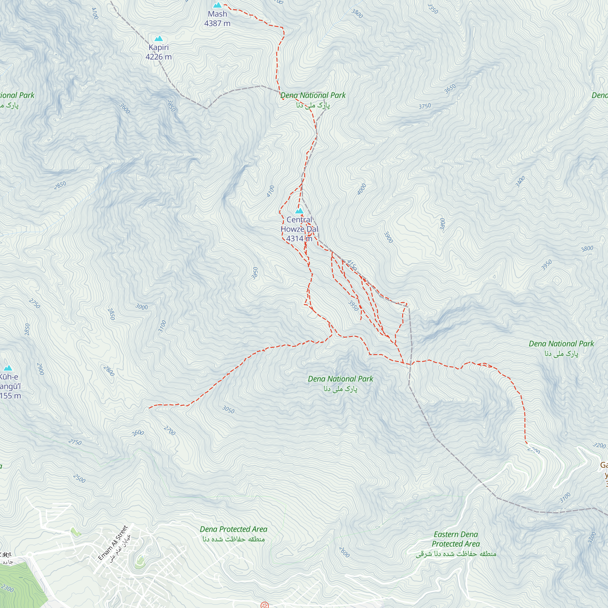 Cheshmeh Pouneh Hut map