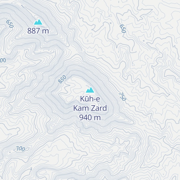 Map of Kūh-e Kam Zard