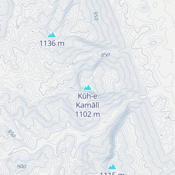 Map of Kūh-e Kamālī