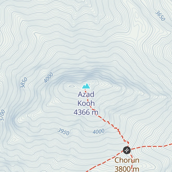 Map of Azad Kooh