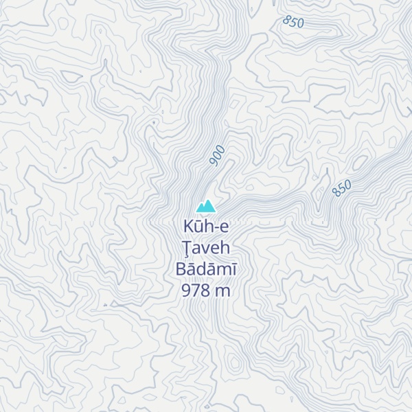 Map of Kūh-e Ţaveh Bādāmī