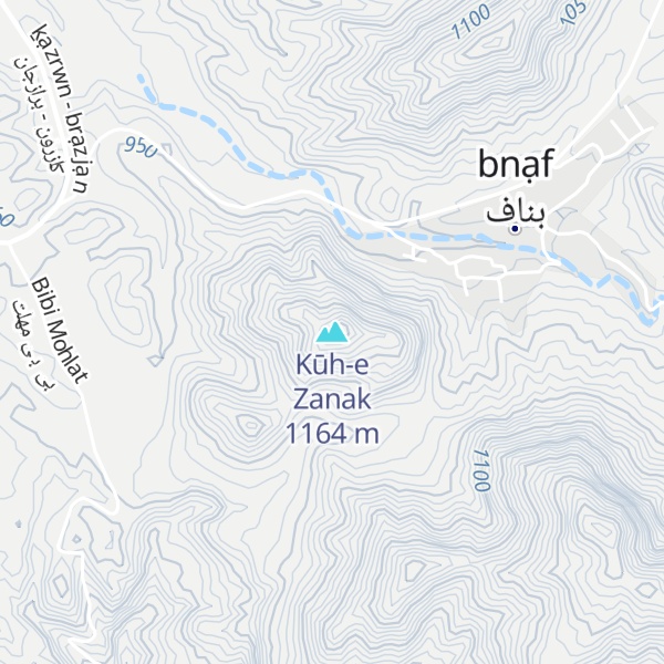 Map of Kūh-e Zanak