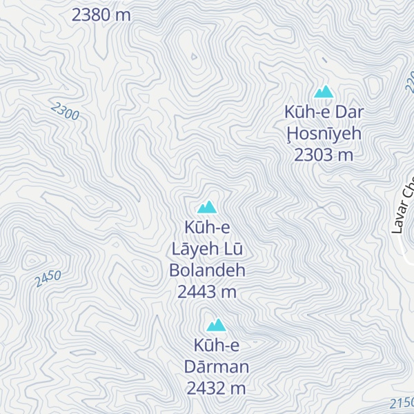 Map of Kūh-e Lāyeh Lū Bolandeh