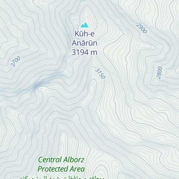 Map of Kūh-e Ghaşb Chāl