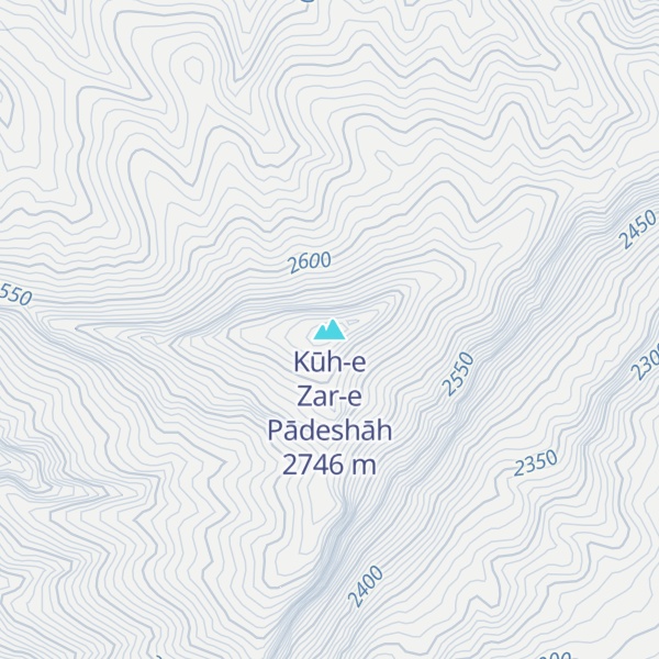 Map of Kūh-e Zar-e Pādeshāh