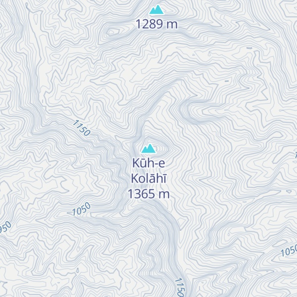 Map of Kūh-e Kolāhī