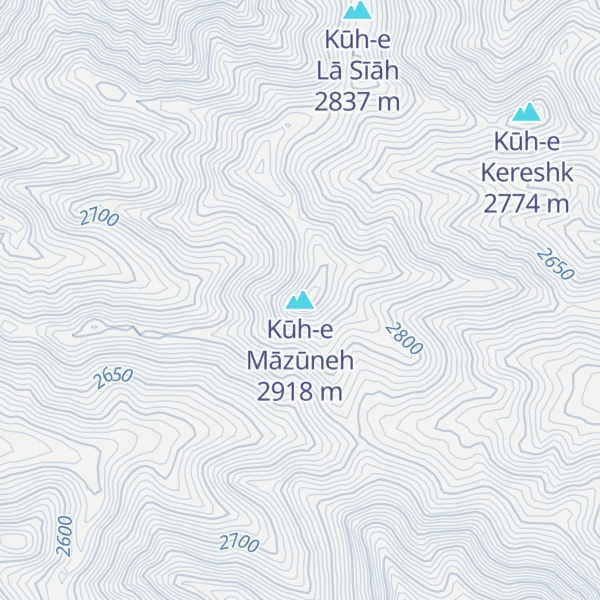 Map of Kūh-e Māzūneh