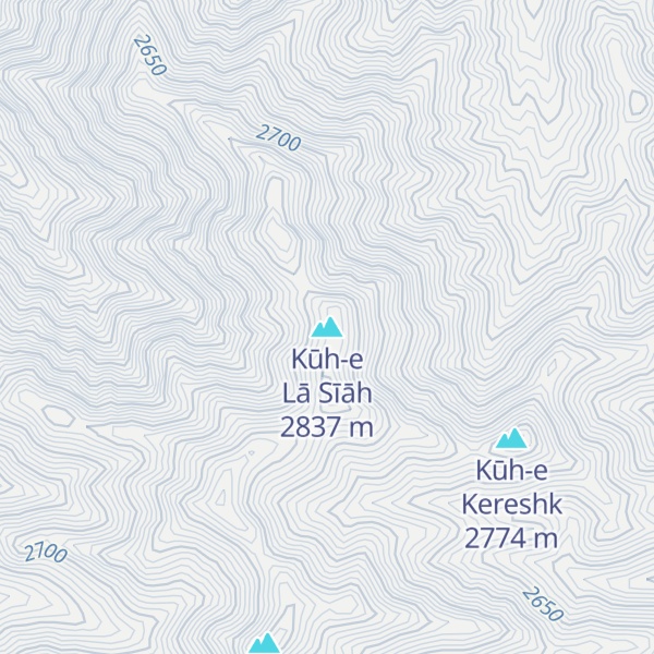 Map of Kūh-e Lā Sīāh