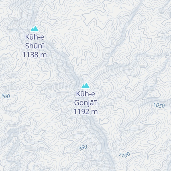 Map of Kūh-e Gonjā’ī