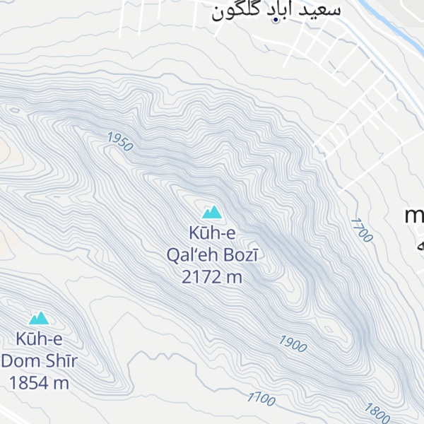Map of Kūh-e Qal‘eh Bozī