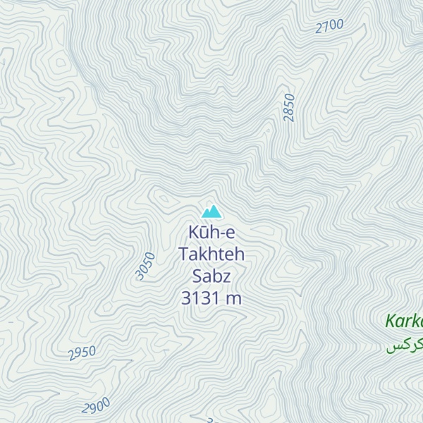 Map of Kūh-e Takhteh Sabz