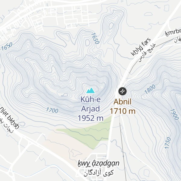 Map of Kūh-e Arjad