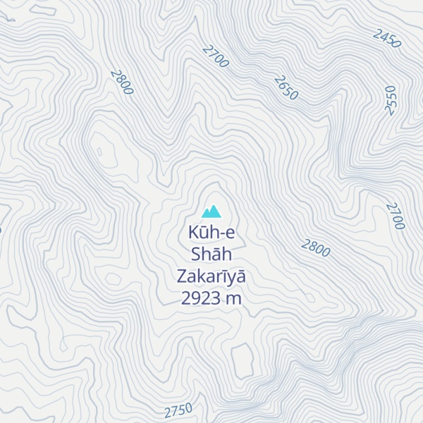 Map of Kūh-e Shāh Zakarīyā