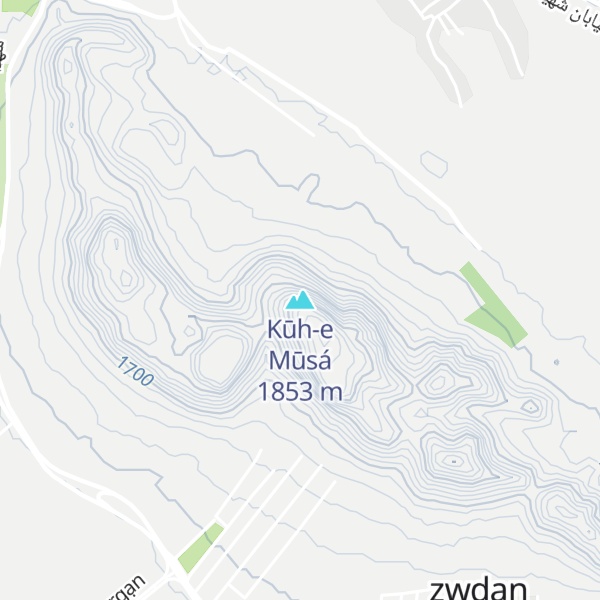 Map of Kūh-e Mūsá