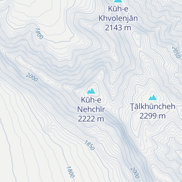 Map of Kūh-e Nehchīr