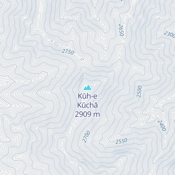 Map of Kūh-e Kūchā