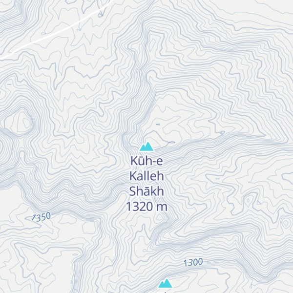 Map of Kūh-e Kalleh Shākh