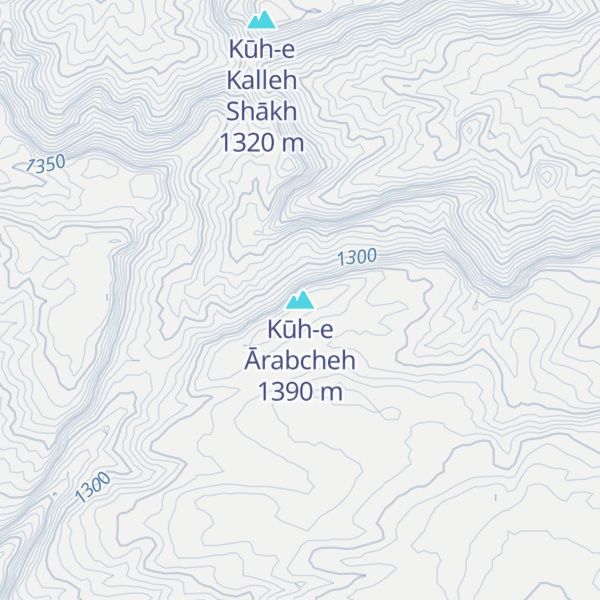 Map of Kūh-e Ārabcheh