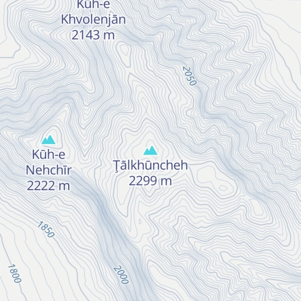 Map of Ţālkhūncheh