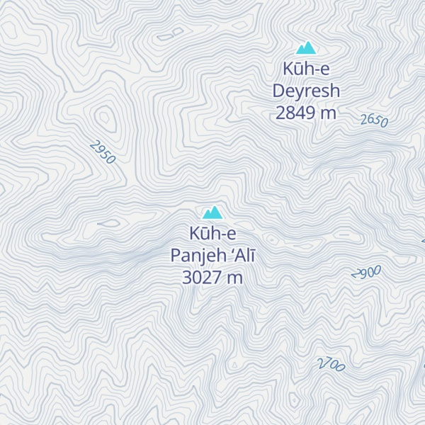 Map of Kūh-e Panjeh ‘Alī