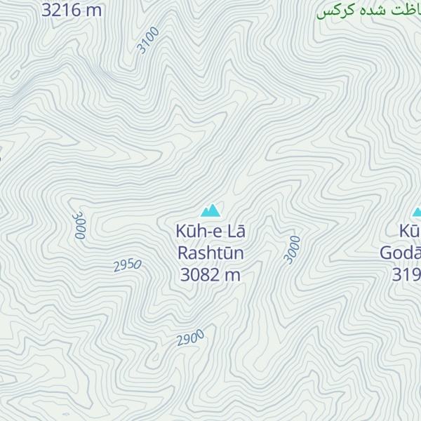Map of Kūh-e Lā Rashtūn
