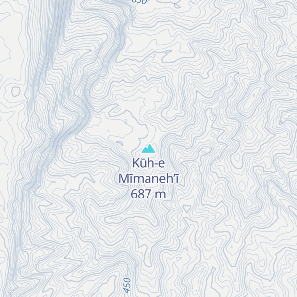 Map of Kūh-e Mīmaneh’ī