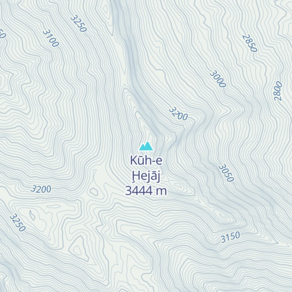 Map of Kūh-e Ḩejāj