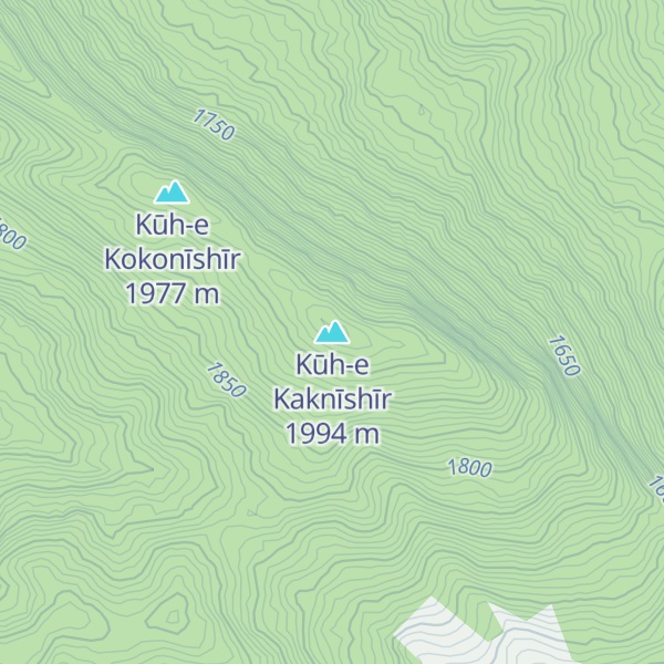 Map of Kūh-e Kaknīshīr