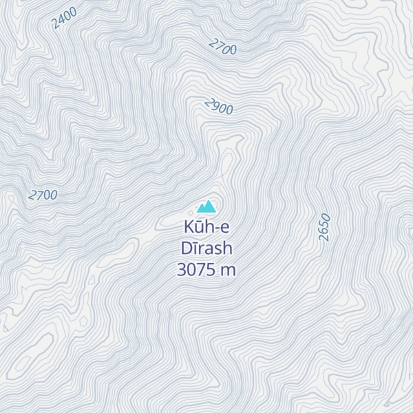 Map of Kūh-e Dīrash