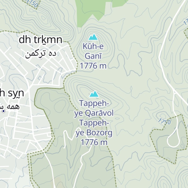 Map of Tappeh-ye Qarāvol Tappeh-ye Bozorg