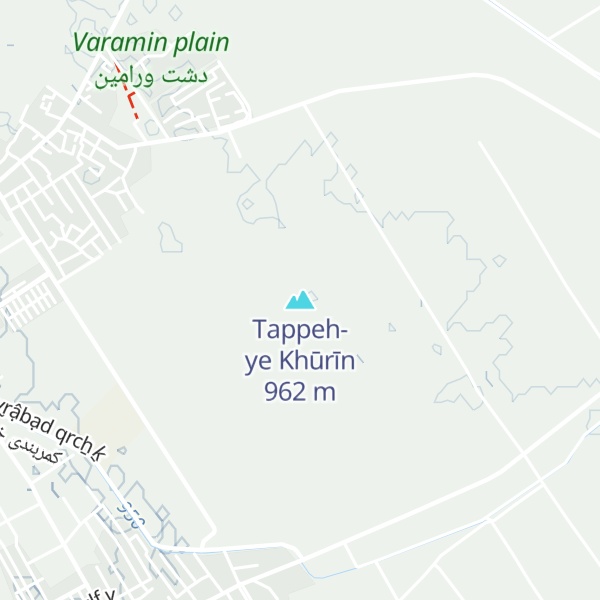 Map of Tappeh-ye Khūrīn