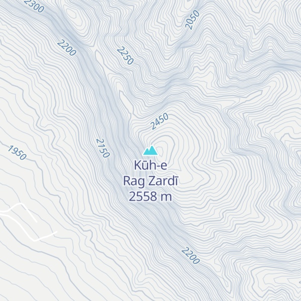 Map of Kūh-e Rag Zardī