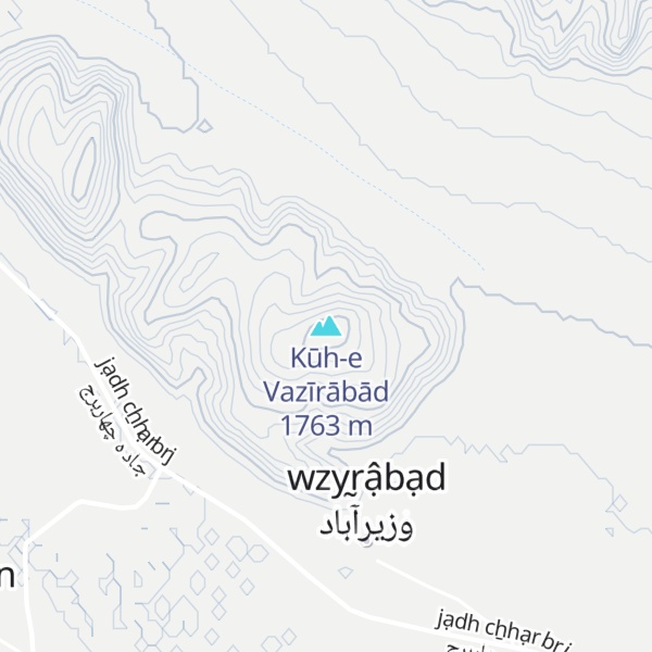 Map of Kūh-e Vazīrābād