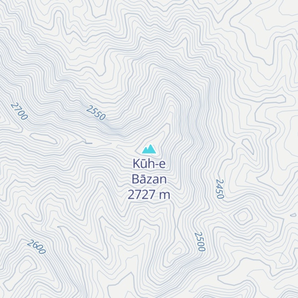 Map of Kūh-e Bāzan
