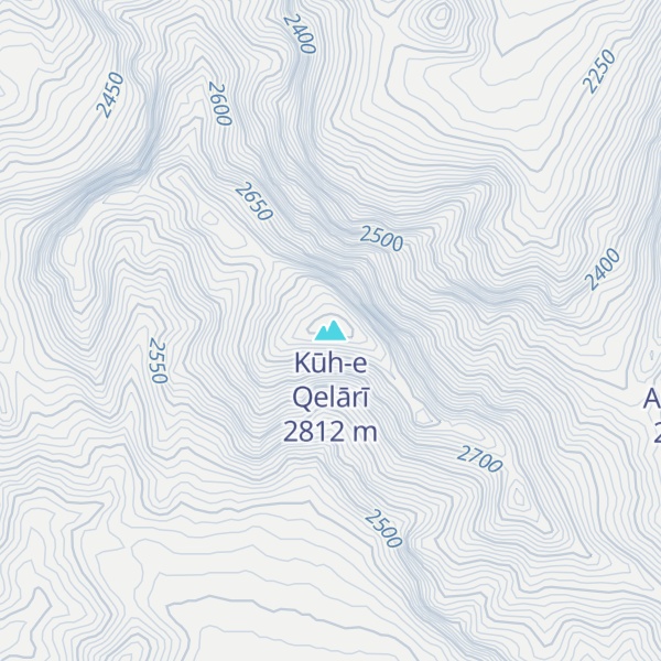 Map of Kūh-e Qelārī