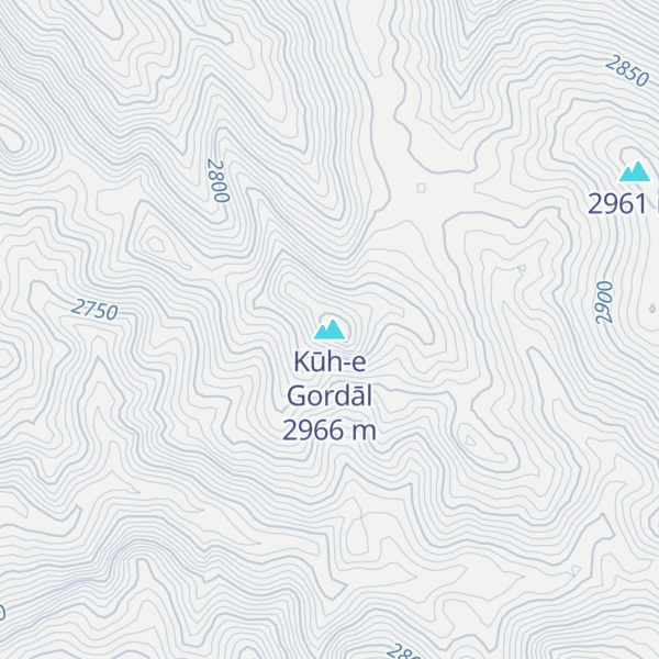 Map of Kūh-e Gordāl