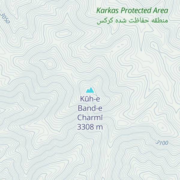 Map of Kūh-e Band-e Charmī