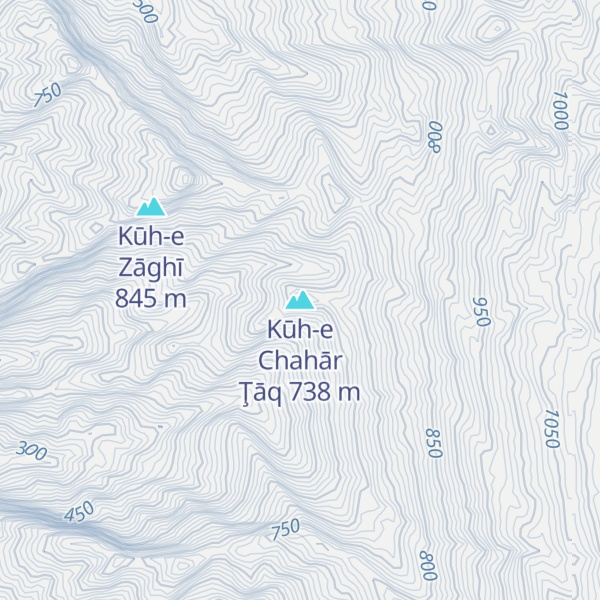 Map of Kūh-e Chahār Ţāq