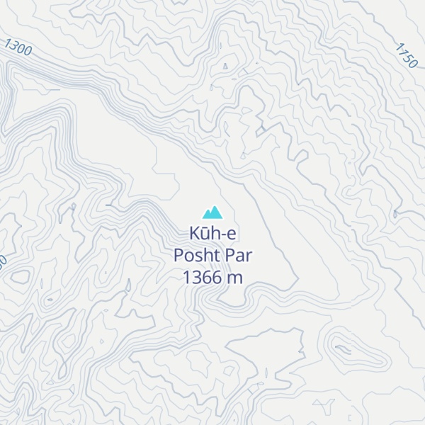 Map of Kūh-e Posht Par