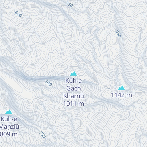 Map of Kūh-e Gach Kharnū