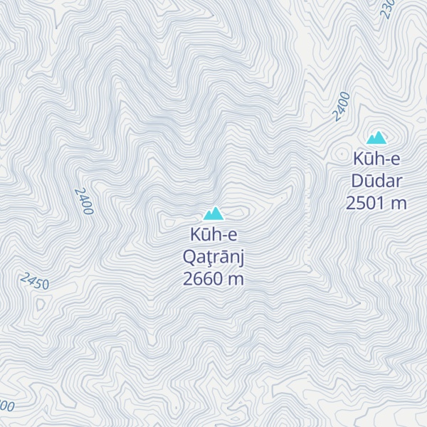 Map of Kūh-e Qaţrānj